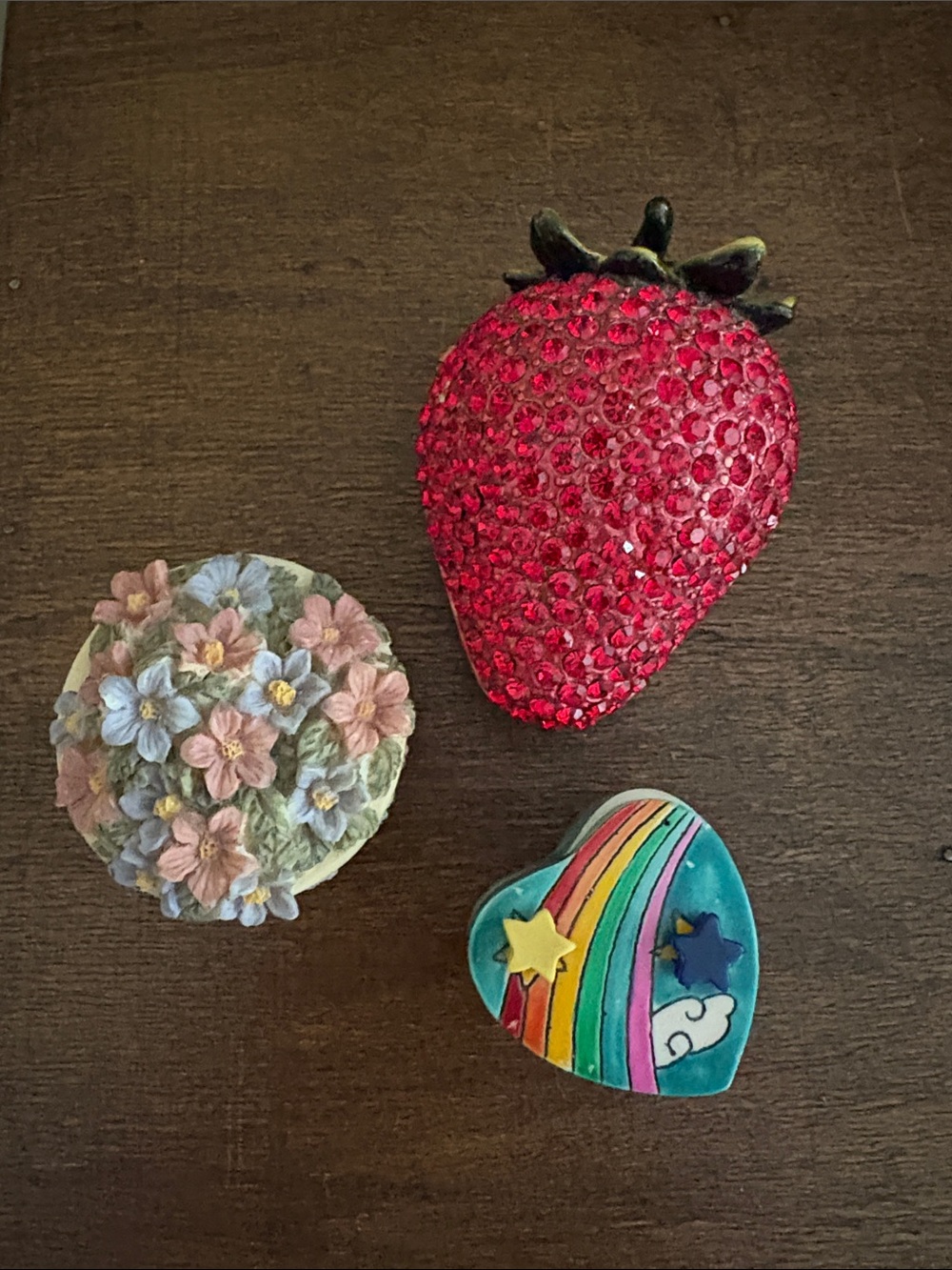 Three Trinket accessory boxes